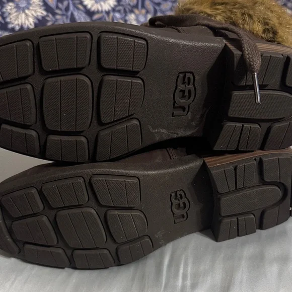 Brown Fur-Lined Women's Boots UGG brand - Picture 3 of 3